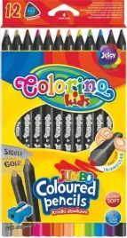 colorino-kredki-trojkatne-jumbo-czarne-drewno-12-kolorow-temperowka