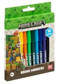 minecraft-flamastry-szkolne-okragle-12-kolorow