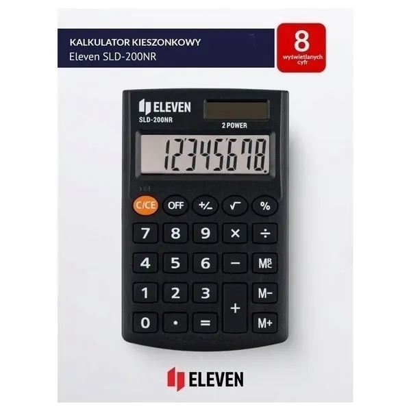 eleven-kalkulator-kieszonkowy-sld200nr-stan-nowy