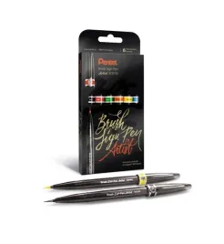 pentel-pisak-brush-sign-pen-artist-6szt