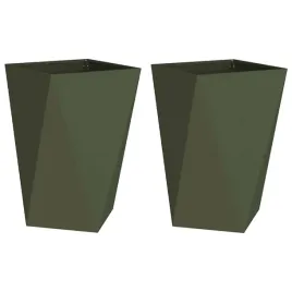 donica-2-pcs-zielony-oliwkowy-50-x-50-x-75-cm-stal