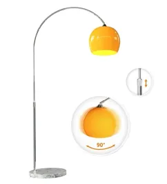 lampa-podlogowa-cclife-e27-60-w-pomaranczowy-srebrny