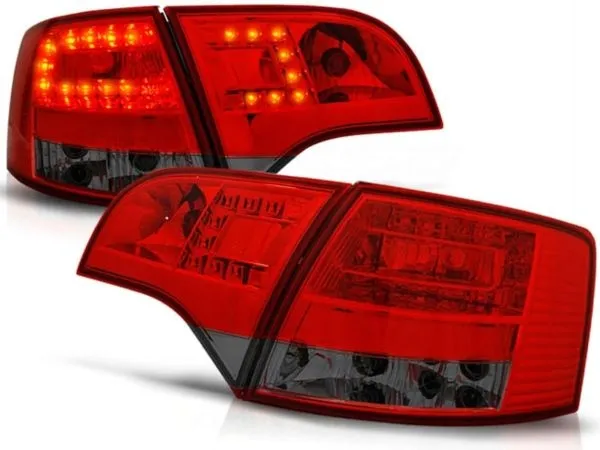 LAMPY DIODOWE AUDI A4 B7 04-08 AVANT RED SMOKE LED