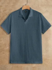 shein-granatowa-koszulka-polo-meska-z-krotkim-rekawem-wzxor-warkocza-m-1ma