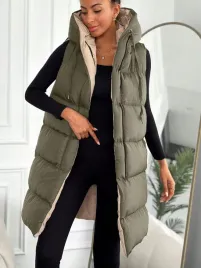 shein-khaki-dluga-pikowana-kamizelka-z-kapturem-casual-l-1ma