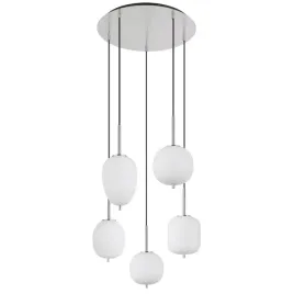 globo-blacky-15345-5no-lampa-wiszaca-5xe14-nikiel-biale-szklo-o575cm