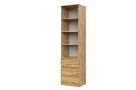 regal-slupek-waski-3-szuflady-4-polki-dab-wotan-50x43x200-cm-salon-biuro