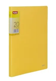 teczka-a4-z-20-koszulkami-clear-book-prazki-patio-zolta