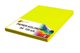 papier-kolorowy-a4-100g-zolty-neon-fluo-100-arkuszy