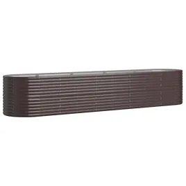 owalna-donica-ogrodowa-brazowa-368-x-80-x-68-cm-ze-stali-ocynkowanej