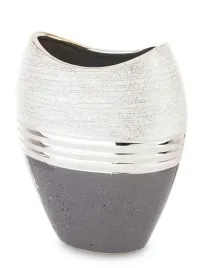 wazon-na-kwiaty-ceramiczny-srebrno-szary-z-faktura-dekoracja-nowoczesna