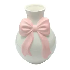 wazon-na-kwiaty-ceramiczny-bialy-z-rozowa-kokarda-maly-15x242-cm