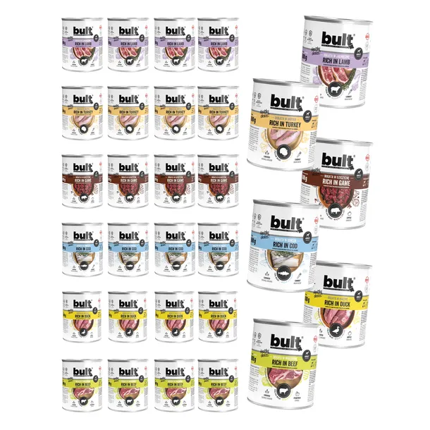 MEGA PACK BULT mokra karma dla psa Mix Smaków puszka 24x800g