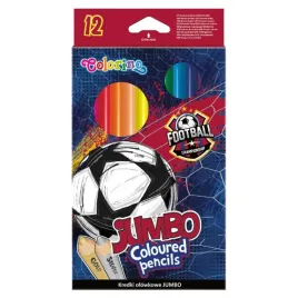 colorino-football-kredki-olowkowe-trojkatne-jumbo-12-kolorow