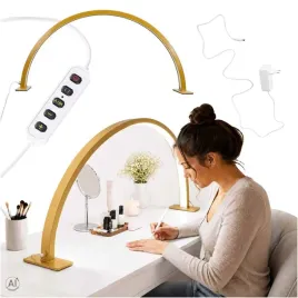 lampa-kosmetyczna-led-bezcieniowa-biurkowa-do-manicure-paznokci-luk-zlota