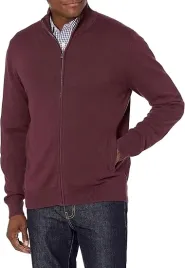 amazon-essentials-sweter-meski-bordowy-rozpinany-z-golfem-xs-7ca
