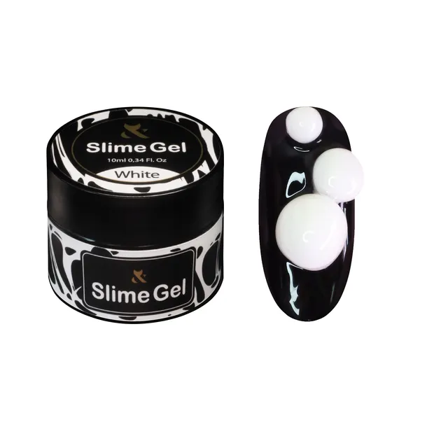 F.O.X Slime Gel (White) 10 ml Biały Żel 3D do zdobień do kwiatków 3D