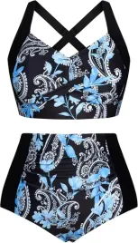 bikini-stroj-kapielowy-wysoki-stan-hanna-nikole-czarno-niebieski-16w-46