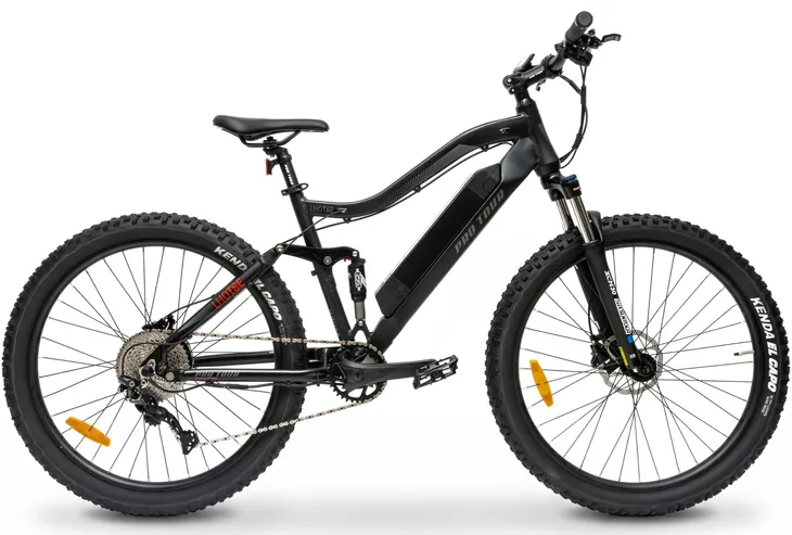 Rower Elektryczny Damski Męski Górski Koła 27,5" MTB Full Amory 250 W LCD