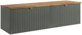 szafka-pod-umywalke-161-cm-zielen-lakier-blat-drewno-front-frezowany