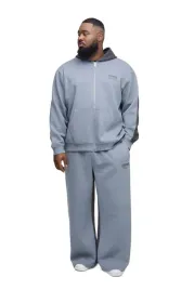 boohooman-szary-dres-meski-komplet-z-kapturem-i-napisami-plus-size-4xl-z3a