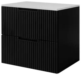 czarna-szafka-pod-umywalke-vena-60-cm-z-blatem-bialym-ryflowana-mdf-wiszaca
