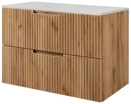dab-craft-szafka-lazienkowa-vena-80-cm-z-bialym-blatem-wiszaca-ryflowana