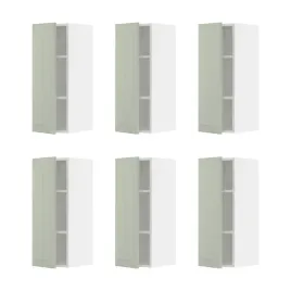 6-szt-szafka-scienna-z-polkami-bialo-zielona-30x80-cm