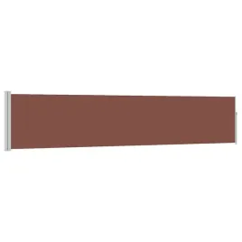 markiza-boczna-uv-i-wodoodporna-brazowa-tkanina-szara-rama-100x0-500-cm