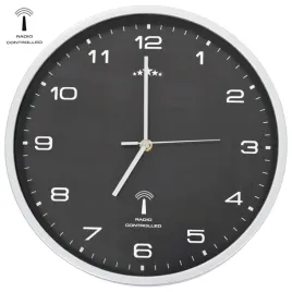 radiowy-zegar-scienny-srebrny-31-cm-czarna-tarcza-grubosc-43-cm