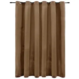 elegancka-aksamitna-zaslona-bezowa-290-x-245-cm-z-metalowymi-kolkami