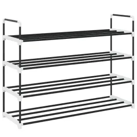 minimalistyczny-stojak-na-buty-z-4-polkami-metal-plastik-czarny-91x29x