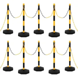 zestaw-slupkow-odgradzajacych-z-lancuchem-10-m-zolto-czarny-90-cm
