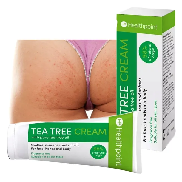 Maść na krosty na pupie pryszcze wypryski na pośladkach bolące TEA TREE