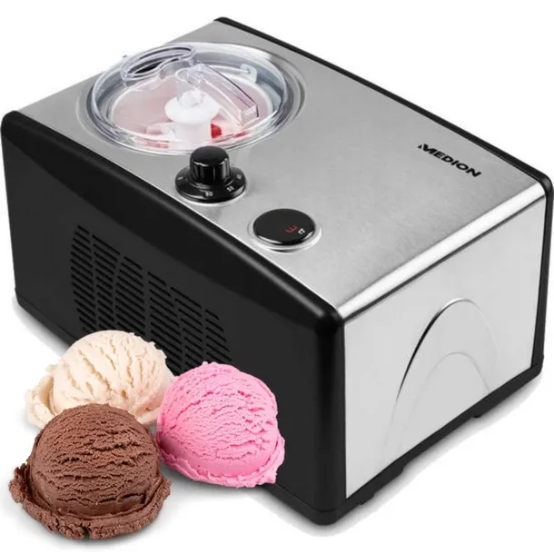 Maszyna do lodów domowych, Sorbetów,Jogurtu 1.5L, 150W niemiecka MEDION