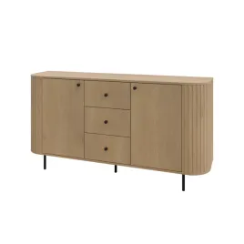 dab-cremona-komoda-ovalio-165-cm-frezowana-na-nogach-metalowych