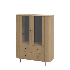 dab-cremona-witryna-ovalio-120-cm-frezowana-2-drzwi-2-szuflady
