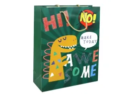 papierowa-torba-prezentowa-zielona-dinozaur-32cm-x-26cm-x-10cm-lean-toys