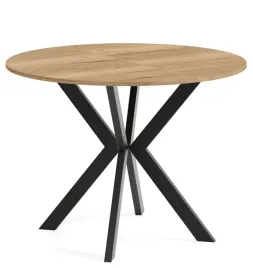 stol-rozkladany-okragly-evo-90-128-nogi-metal-czarne-blat-hallifax
