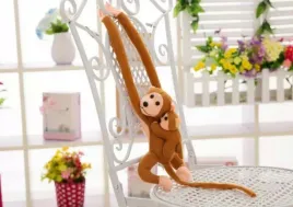 maskotka-pluszowa-malpka-z-dzieckiem-jasno-brazowa-70-cm-lean-toys-dzieci