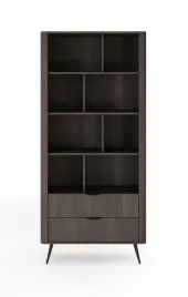dab-dunin-regal-veris-88-cm-czarny-mdf-ryflowany-nogi-metalowe