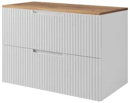 biala-szafka-lazienkowa-vena-80-cm-z-blatem-dab-craft-wiszaca-ryflowana