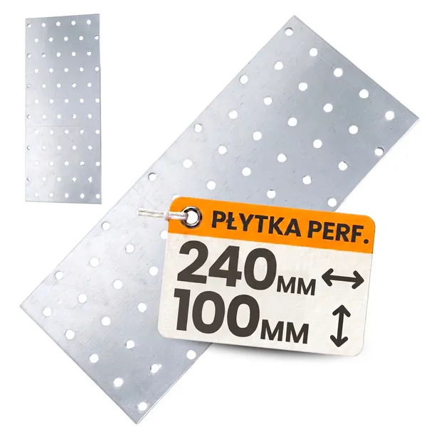 Płaskownik Płytka Perforowana PP24 Łącznik Ciesielski 240x100x2 Ocynk 1szt