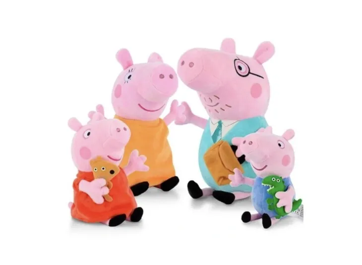ŚWINKA PEPPA JACEK TATA MAMA MASKOTKA PLUSZAK FIGURKA ZABAWKA PEPA 4 sztuki