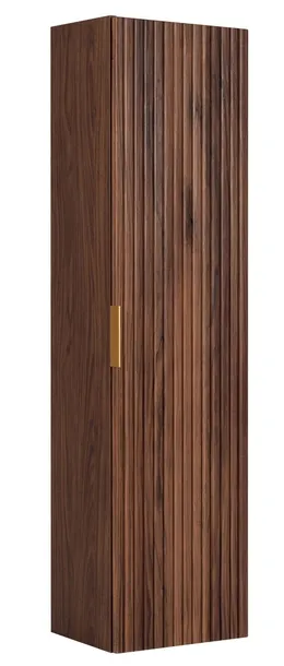 Słupek Łazienkowy Wysoki Wiszący ORZECH 136 cm Szafka RYFLOWANY FRONT