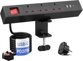 sewingvr-listwa-zasilajaca-nablatowa-usb-c-pd20w-2m-czarna-do-biurka-uk