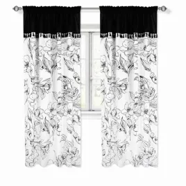 zaslona-boho-kwiaty-biala-czarna-250x145cm