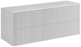 biala-szafka-lazienkowa-linea-120-cm-z-blatem-wiszaca-ryflowana