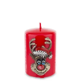 swieca-swiateczna-swieczka-rudolf-walec-maly-czerwony-10x7x7-cm