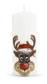 swieca-swiateczna-swieczka-renifer-walec-biala-art-pol-18-cm